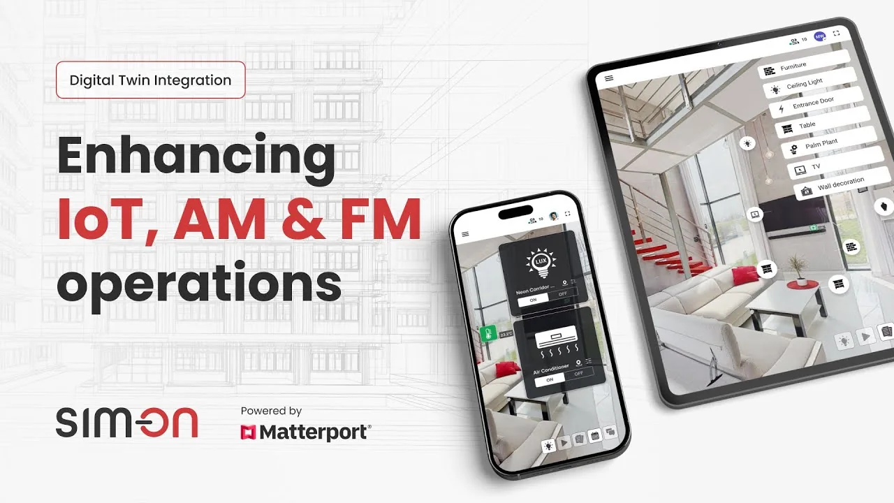 Still from the video Experience the future of smart home and building management with SIM-ON