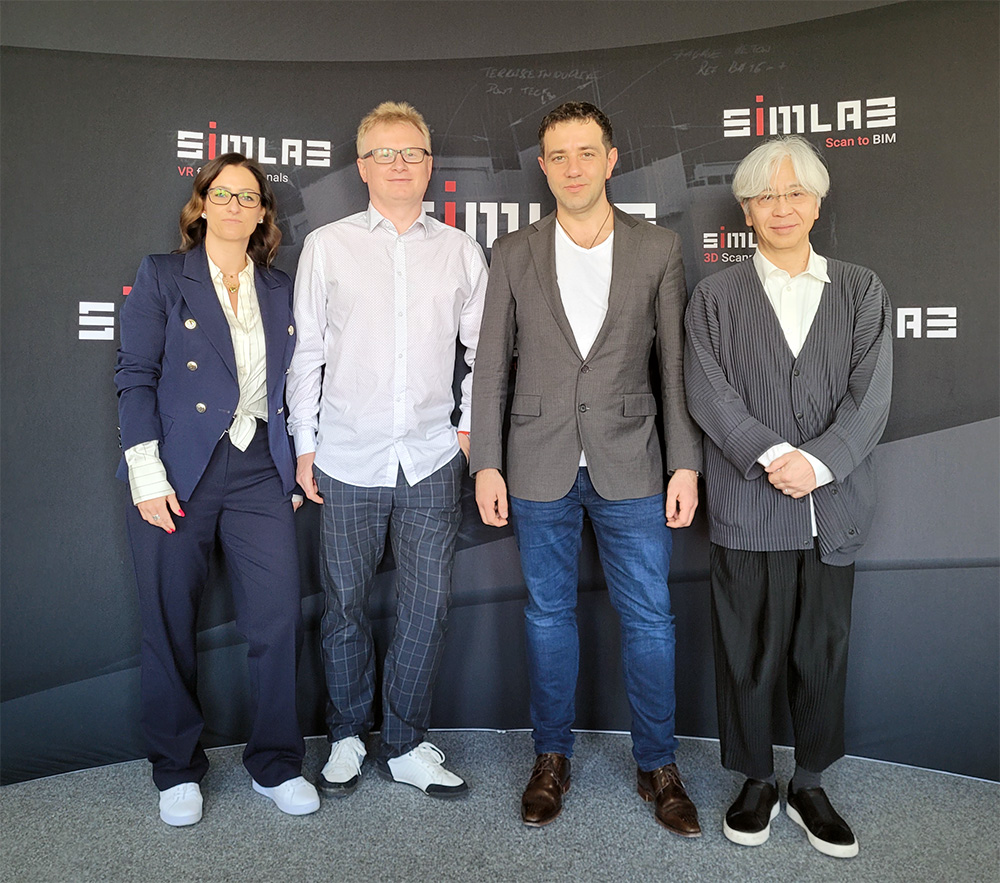 Investment strategy meeting in SIMLAB head office, 8th May 2024
 From left: Karolina Drwięga-Waliczek (COO & General Counsel, SIMLAB), Marek Koźlak, (Founder & CEO, SIMLAB), Łukasz Gawlik (Founder & Managing Partner, Carpathian Partners), Jun Inoue (VDC Business Development Executive, Nohara Group)